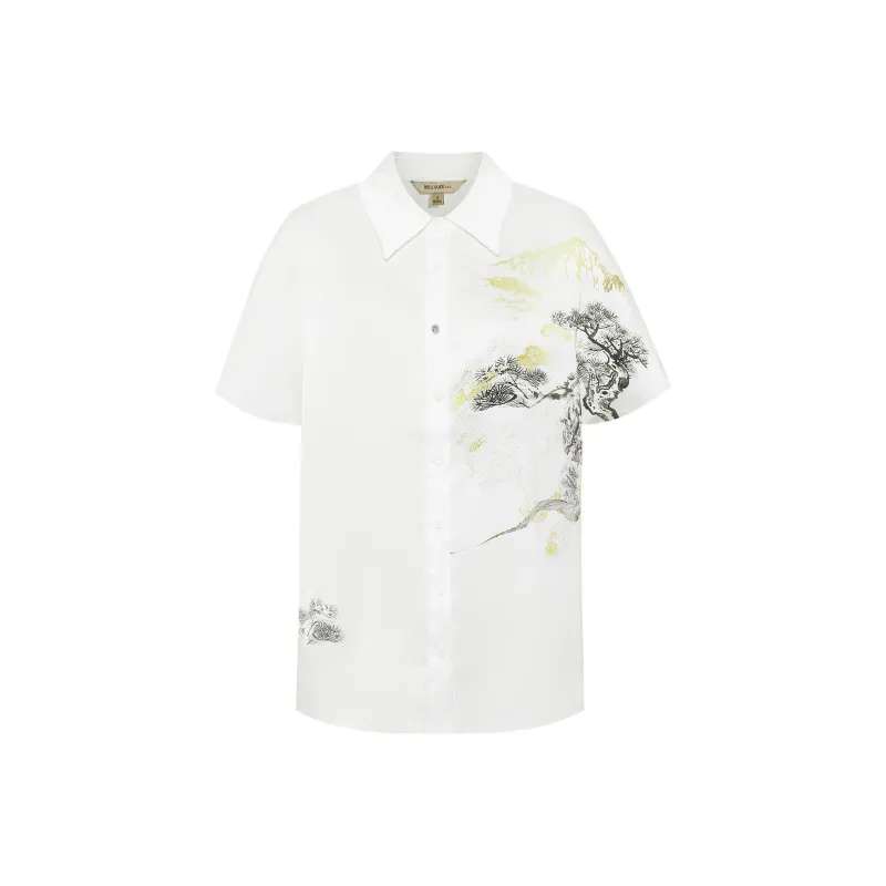BBLLUUEE Shirt Women's Crescent White-0