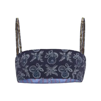 ETRO Patterned-Jacquard Spaghetti Strap Top
