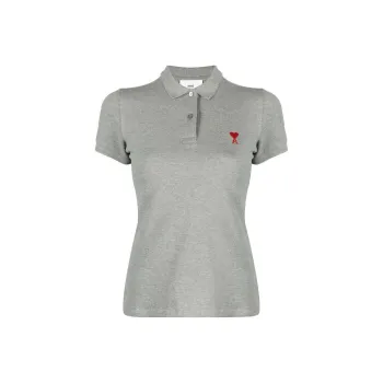 Ami Polo Shirt 'Grey'