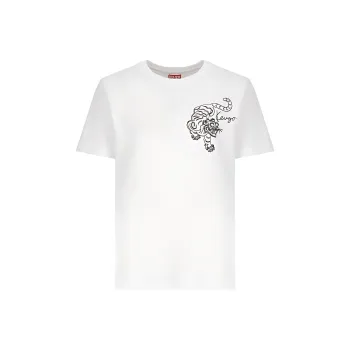 KENZO Gots Star Tiger Embroidered Crewneck T-Shirt