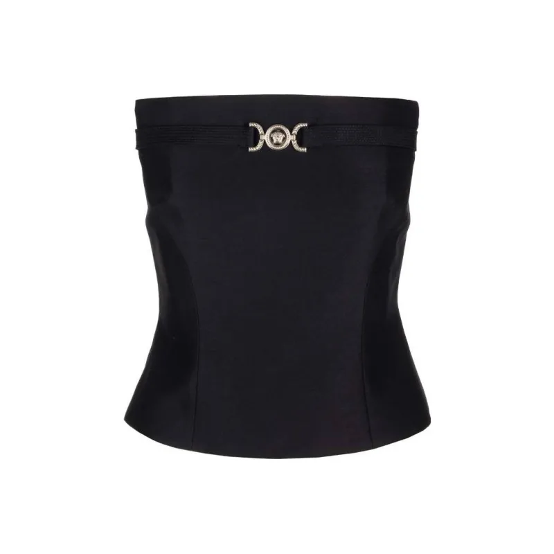 VERSACE Medusa Plaque Sleeveless Top-0