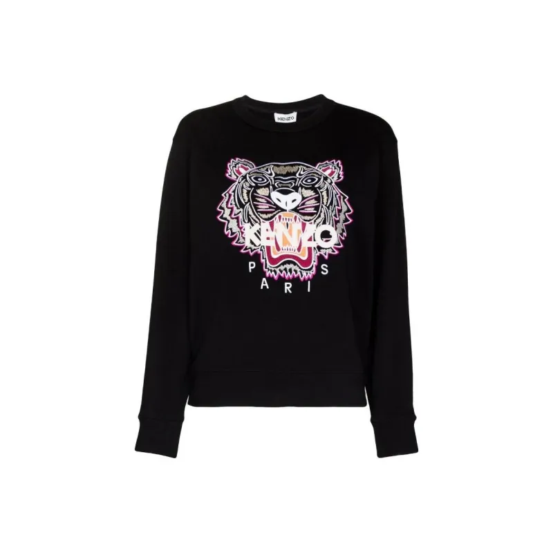 KENZO Classic Tiger Head Sweatshirts Women's Black-0