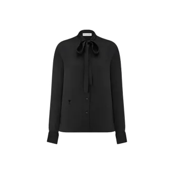 DIOR Ascot Blouse Shirt Women's Black