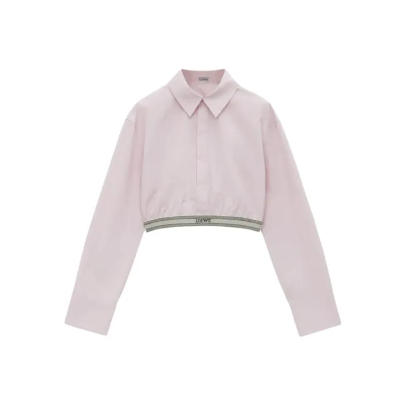 LOEWE Cropped Shirt 'Baby Light Pink'-0