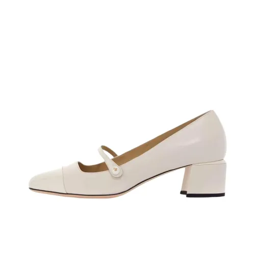 Jimmy Choo Chunky Heel High Heels Women's Milk White