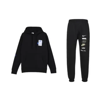 Nike Sweatshirt Set Unisex Black