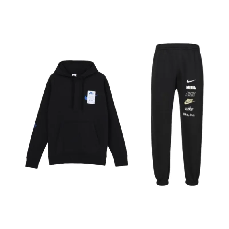 Nike Sweatshirt Set Unisex Black-0