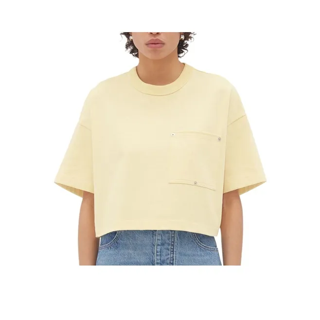 Bottega Veneta Cropped Crewneck T-Shirt-0