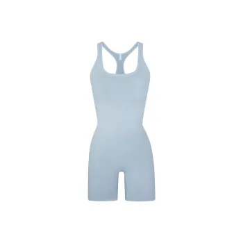 SKIMS OUTDOOR MID THIGH ONESIE Jumpsuit Women's DENIM/Denim