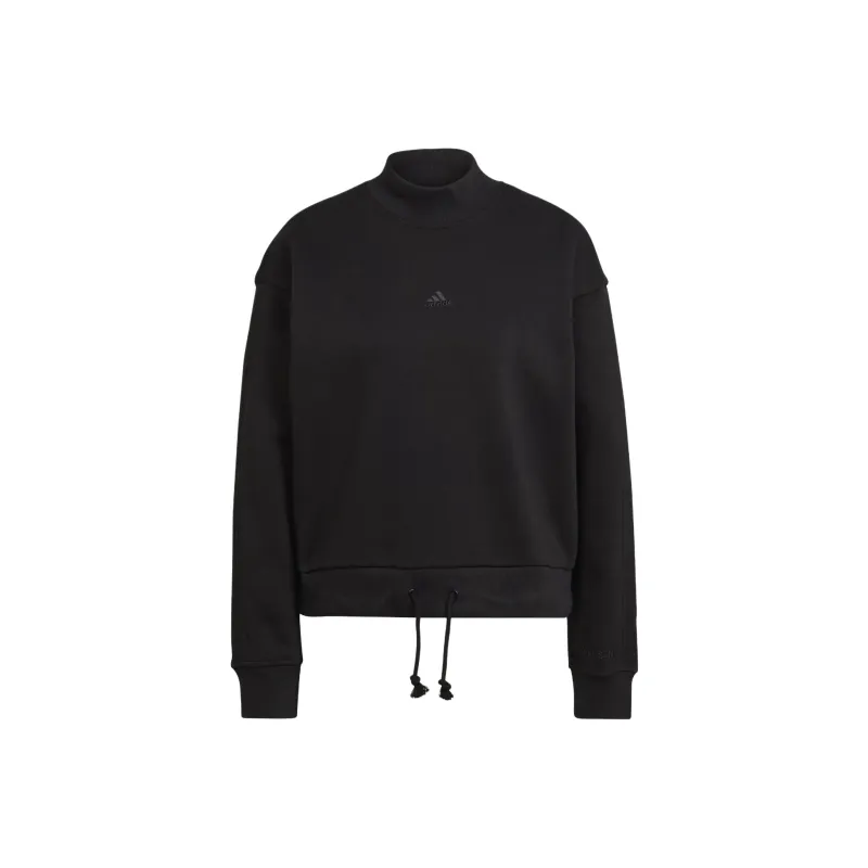 Adidas All Szn Fleece Mock Neck Sweatshirt Women's Black-0