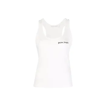 PALM ANGELS Logo Printed Stripe Tank Top