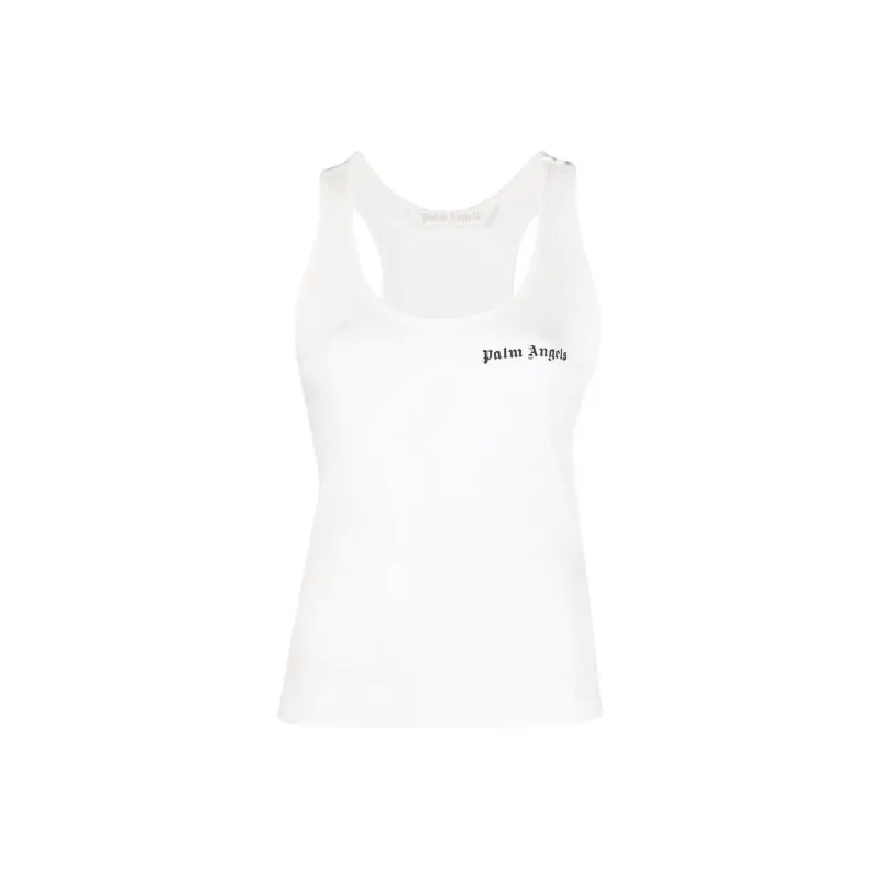 PALM ANGELS Logo Printed Stripe Tank Top-0