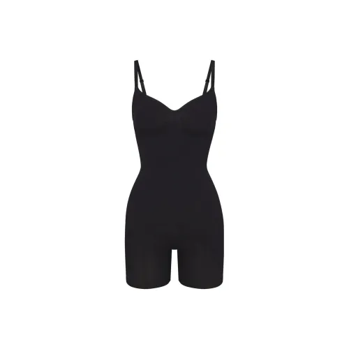 SKIMS SEAMLESS SCULPT MID THIGH BODYSUIT Bodysuits Women's Black/ONYX