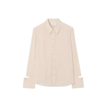 St. John Crepe De Chine Silk Blouse