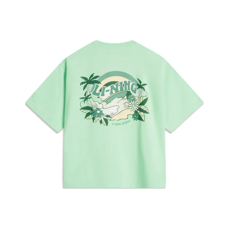 LiNing Sports Trend Series T Shirt Women's Cooling Green-0