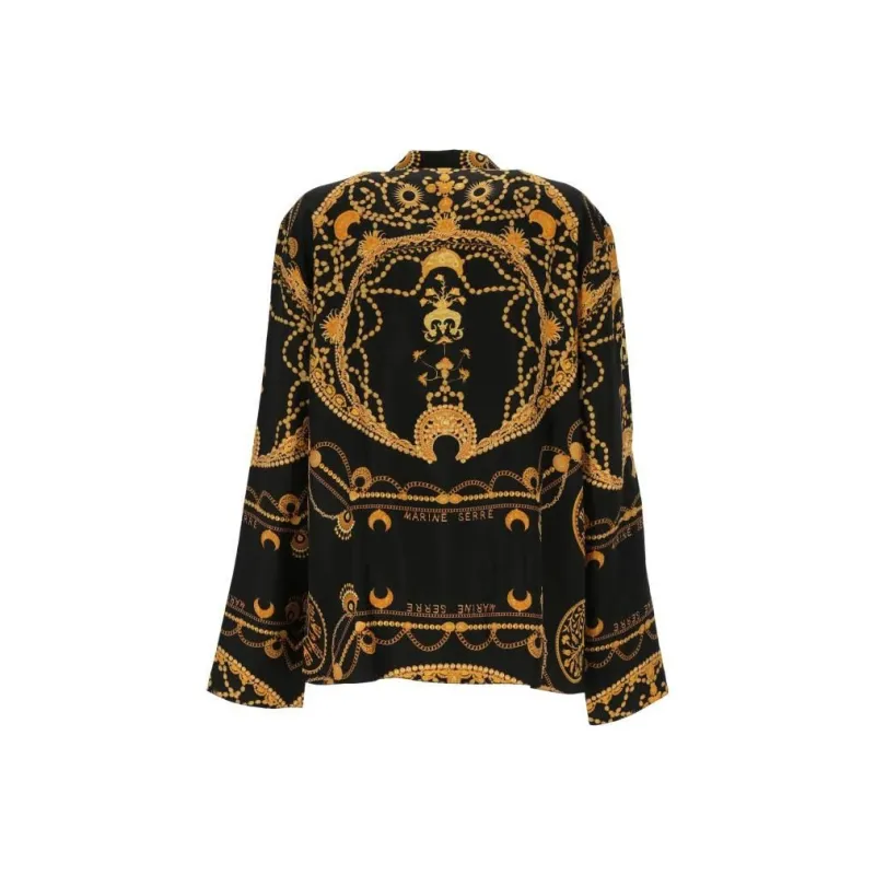 Marine Serre Ornament Jewelry Printed Buttoned Shirt-0