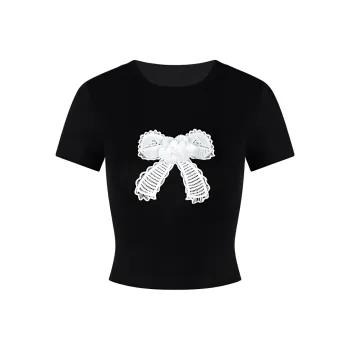DOKZB Set in Sleeve T Shirt Women's Black
