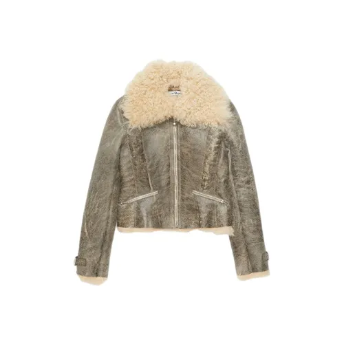 Acne Studios Zip Up Leather Jacket