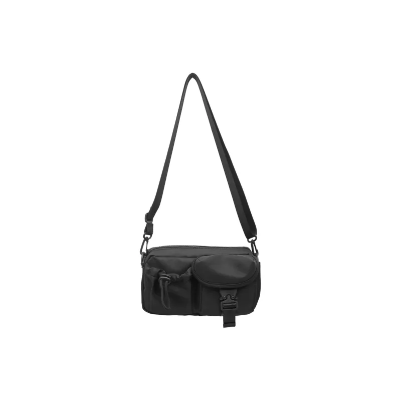 Debecca Nylon Shoulder Bag, Crossbody Bag Unisex Khaki Green/Black-4