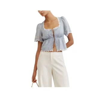 REFORMATION Margot Top T-Shirt Women's Blue
