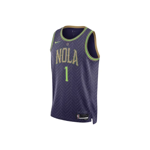 nike cheetah Zion Williamson New Orleans Pelicans 2024/25 City Edition Men's nike cheetah Dri FIT Nba Swingman Jersey