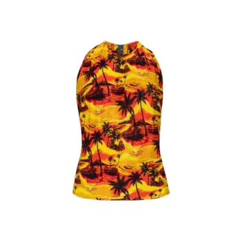 Balenciaga Graphic Print Backless Top