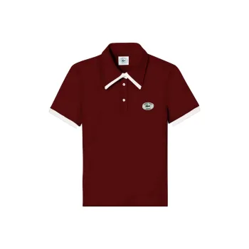 Sporty & Rich X LACOSTE Polo Shirts Women's Burgundy