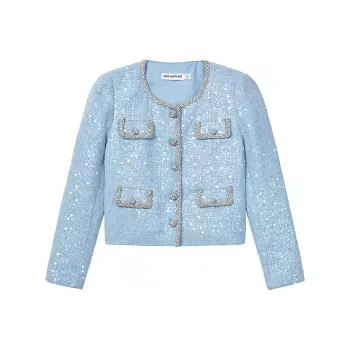 Self portrait Jackets Coats Women's Misty Blue