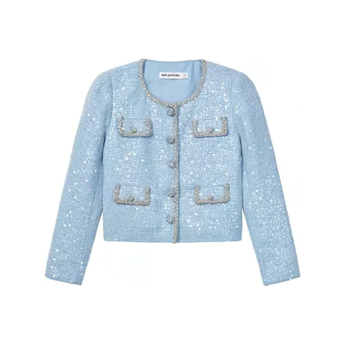 Self portrait Jackets Coats Women's Misty Blue