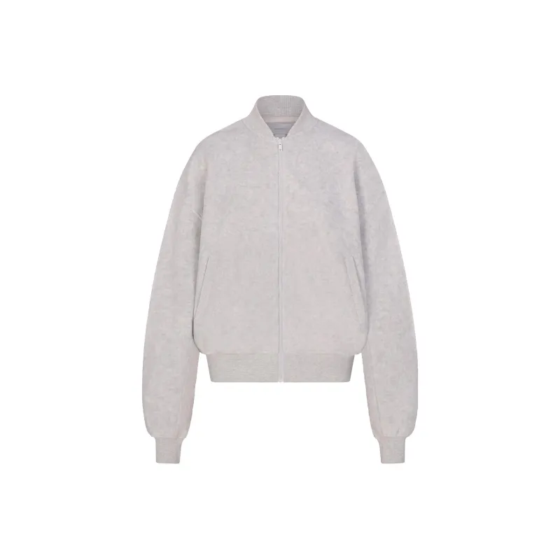 SKIMS FW23 FLEECE LOUNGE BOMBER JACKET Jackets Coats Women's-0