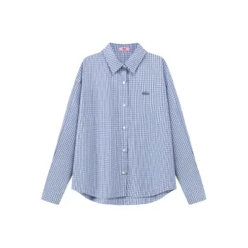 CHUU 2024 Fall New Arrival Shirt Women's Blue Plaid
