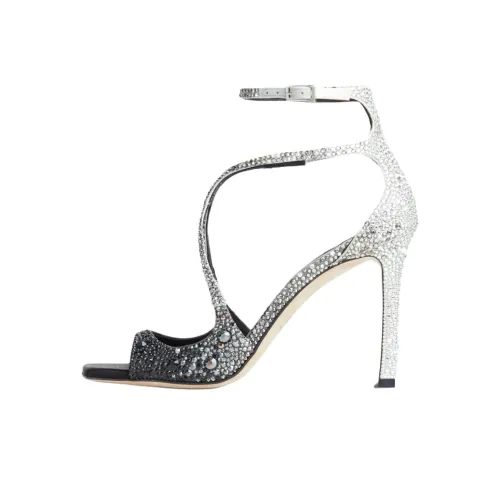 Jimmy Relatable Azia One Strap Sandals 9.5cm Women's Black & White