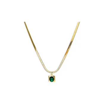 PUENTE Zircon Necklaces Men's Gold
