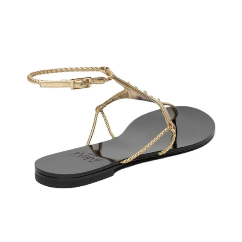 ALEVI Ibis One Strap Sandals Women's Gold-3
