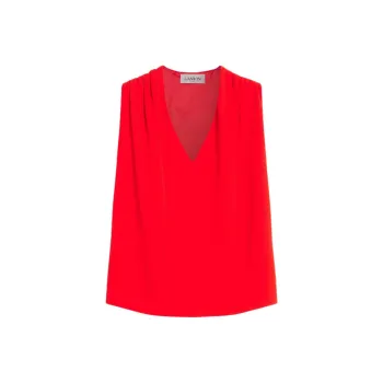 Lanvin V Neck Sleeveless Top