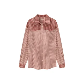NO ONE ELSE Shirts Women's Pink Plaid