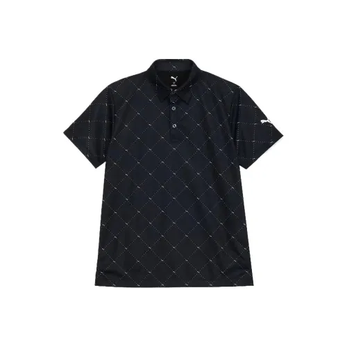 PUMA AOP Golf Clothing Men's Black