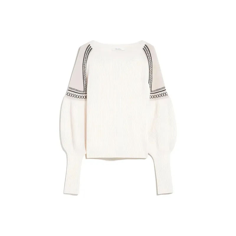 MaxMara Ribbed knit Panelled Jumper-0