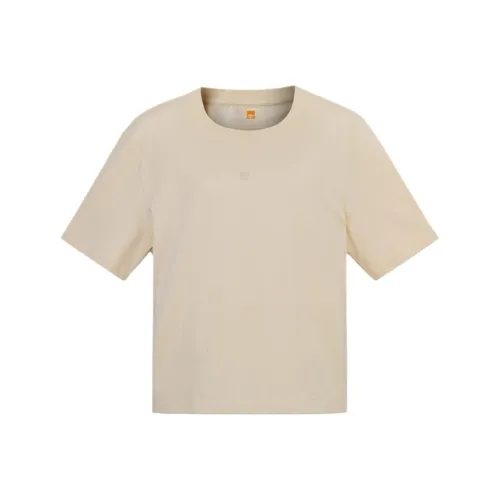 Timberland Drop Shoulder Sleeve T Shirt Women's Light Brown