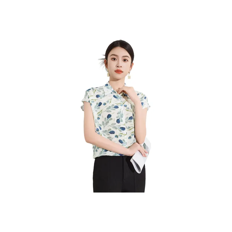 Yi Mengyuan Silk Shirt Women's Image Color-0
