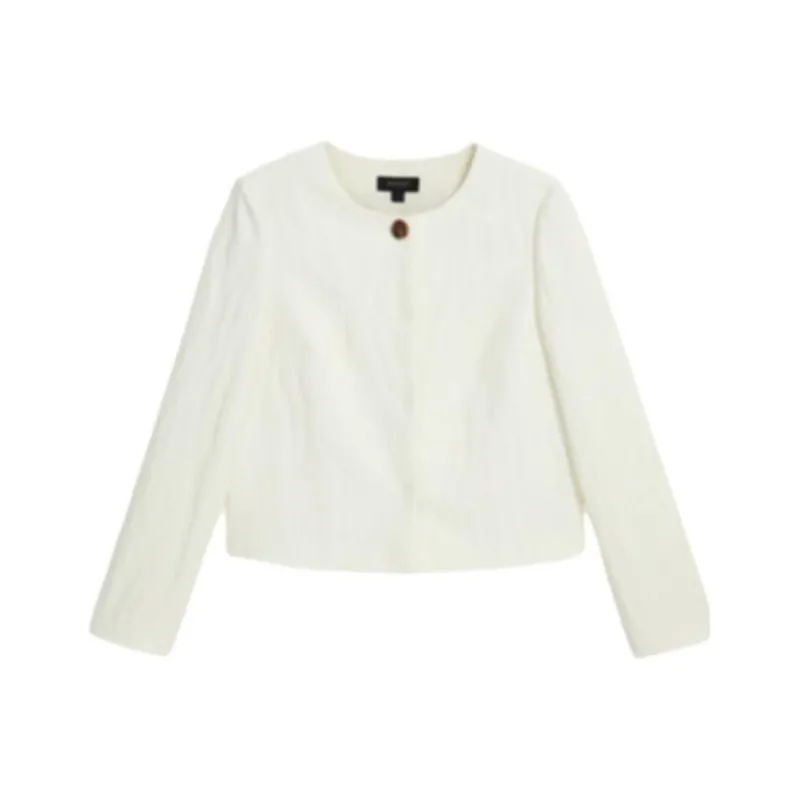 Yiner Jackets Coats Women's Cream White-0