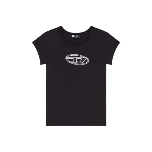 Hollow Out Striped Cotton Blended Fabric T Shirt