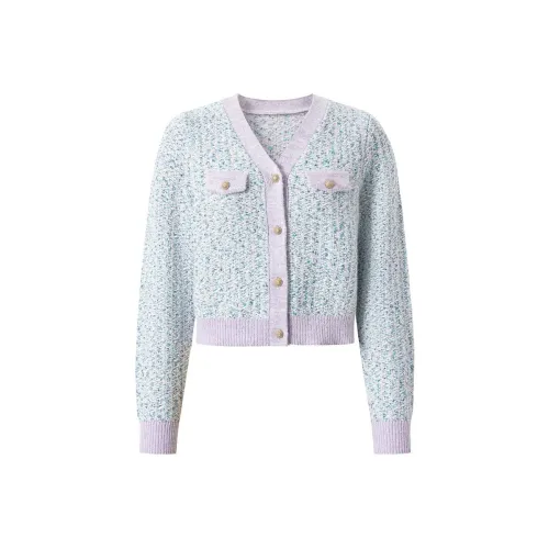 JZ. ANNAKRO Knitwear Women's Flower Purple