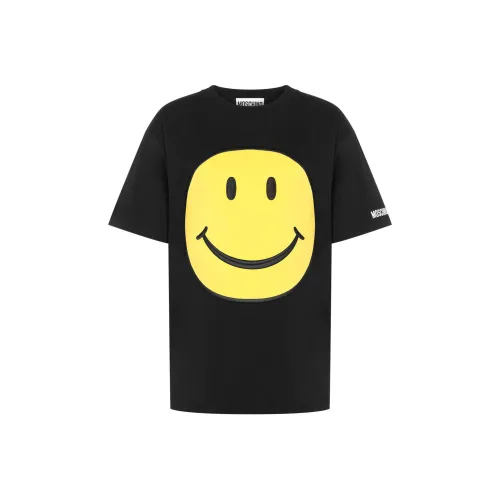 MOSCHINO Smile Face Printed Crewneck T Shirt