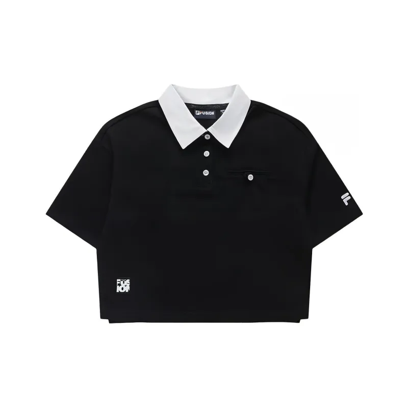 FILA FUSION Polo Shirt Women's Jet Black-0