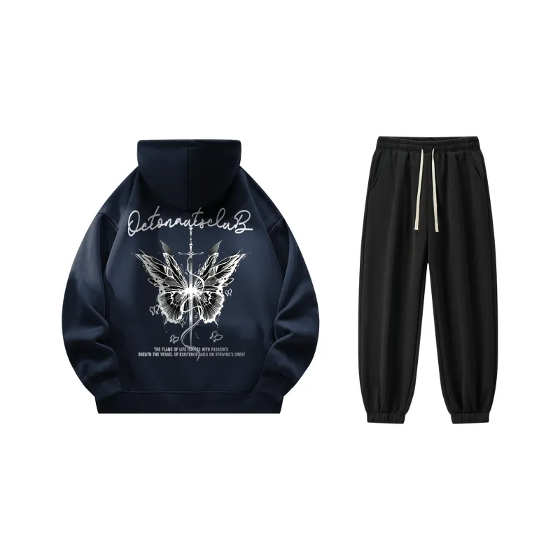 Small Columns Under The Sea Sweatshirt Set Unisex-2
