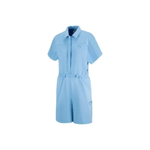 PUMA Humming 3,SS23 Chinese Culture Tribute Series Bodysuits Women's Light Blue