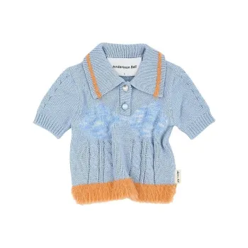 ANDERSSON BELL Contrasting border Knitted Pollo Shirt