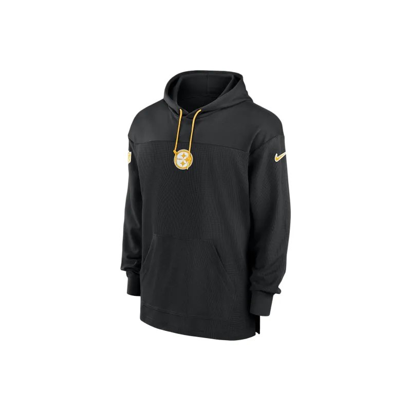 Nike Pittsburgh Steelers Sideline Jersey Men's Nike Dri-FIT Nfl Pullover Hoodie-0
