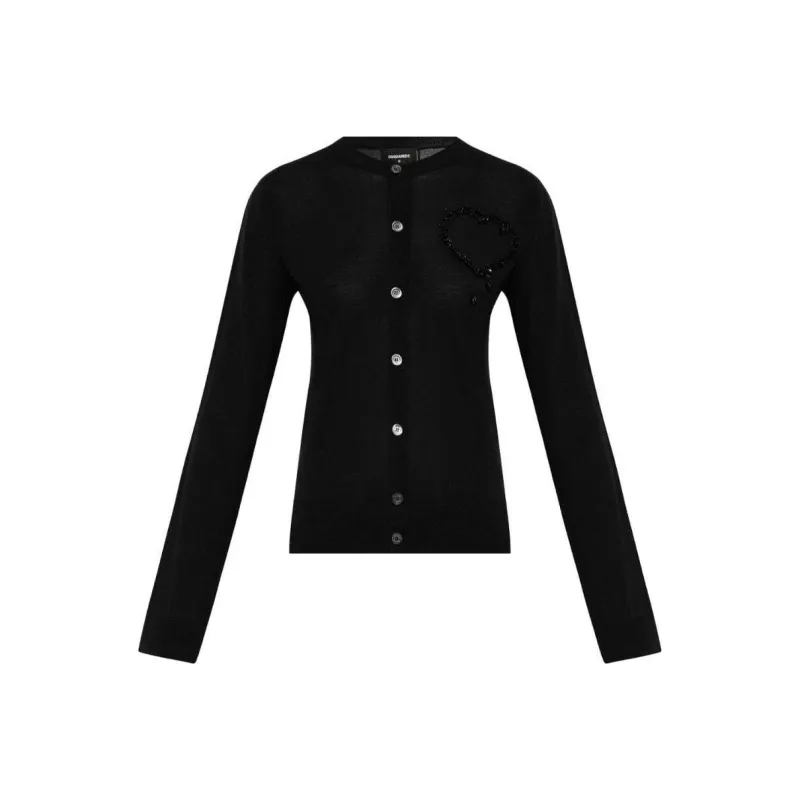 DSQUARED 2 Embellished Crewneck Cardigan-0